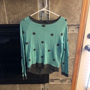 Teal Polka-Dot Sweater